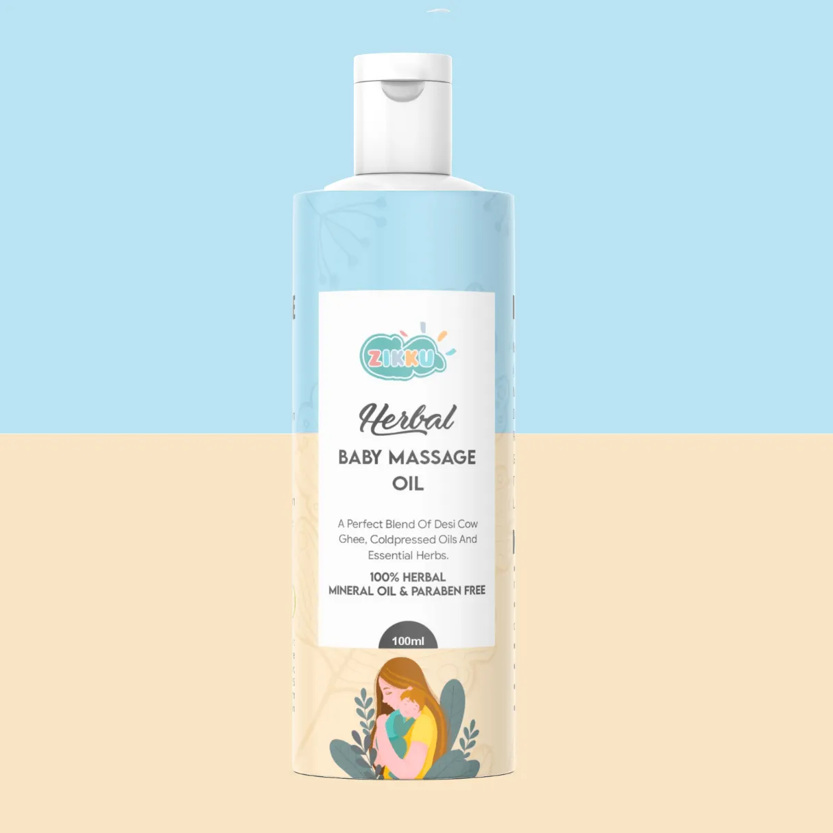 100% Herbal Baby Massage Oil (100ml)
