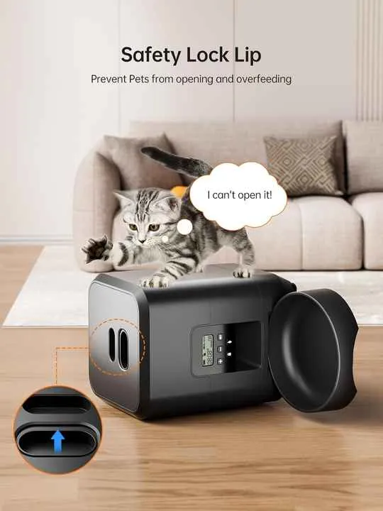 2 لتر/أونصة تغذية الحيوانات الأليفة الذكية . 2L/OZ Smart Pet Feeder Automatic Dog Feeder Slow