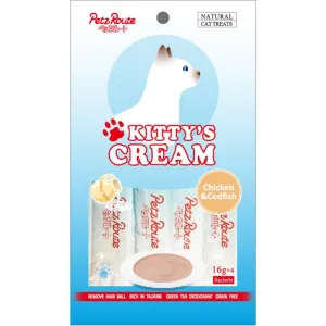3 FOR $10: Petz Route Kitty’s Cream Chicken & Codfish Cat Treats (4x 16g)