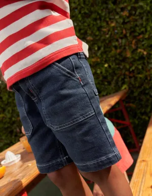 Canvas Carpenter Shorts-Mid Wash