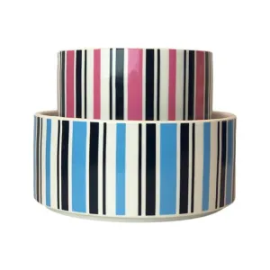 Dogue Candy Stripe Ceramic Pet Bowl