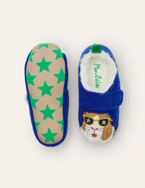 Felt Guinea Pig Slippers-Brilliant Blue