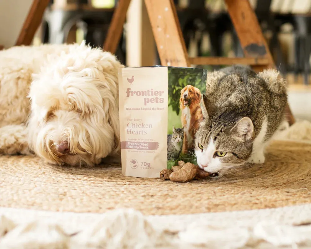 Frontier Pets Freeze Dried Raw Dog Treats (Chicken Hearts)