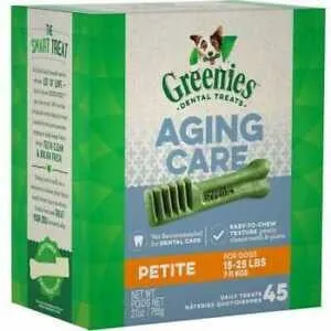 Greenies Aging Care Dog Dental Treats Petite 1ea/27 oz, 45 ct