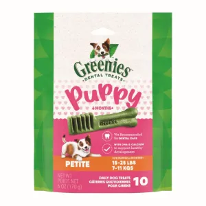Greenies Puppy 6  Months Dog Dental Treats Petite, 1ea/6oz.