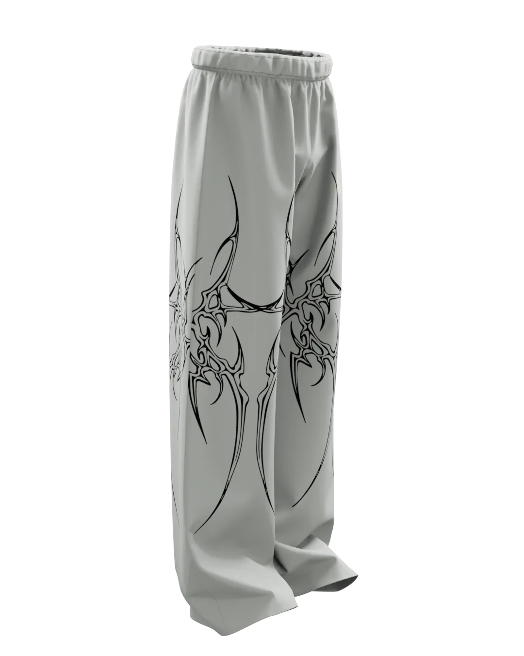 Grey Mutation Unisex Straight Fit Baggy Pants