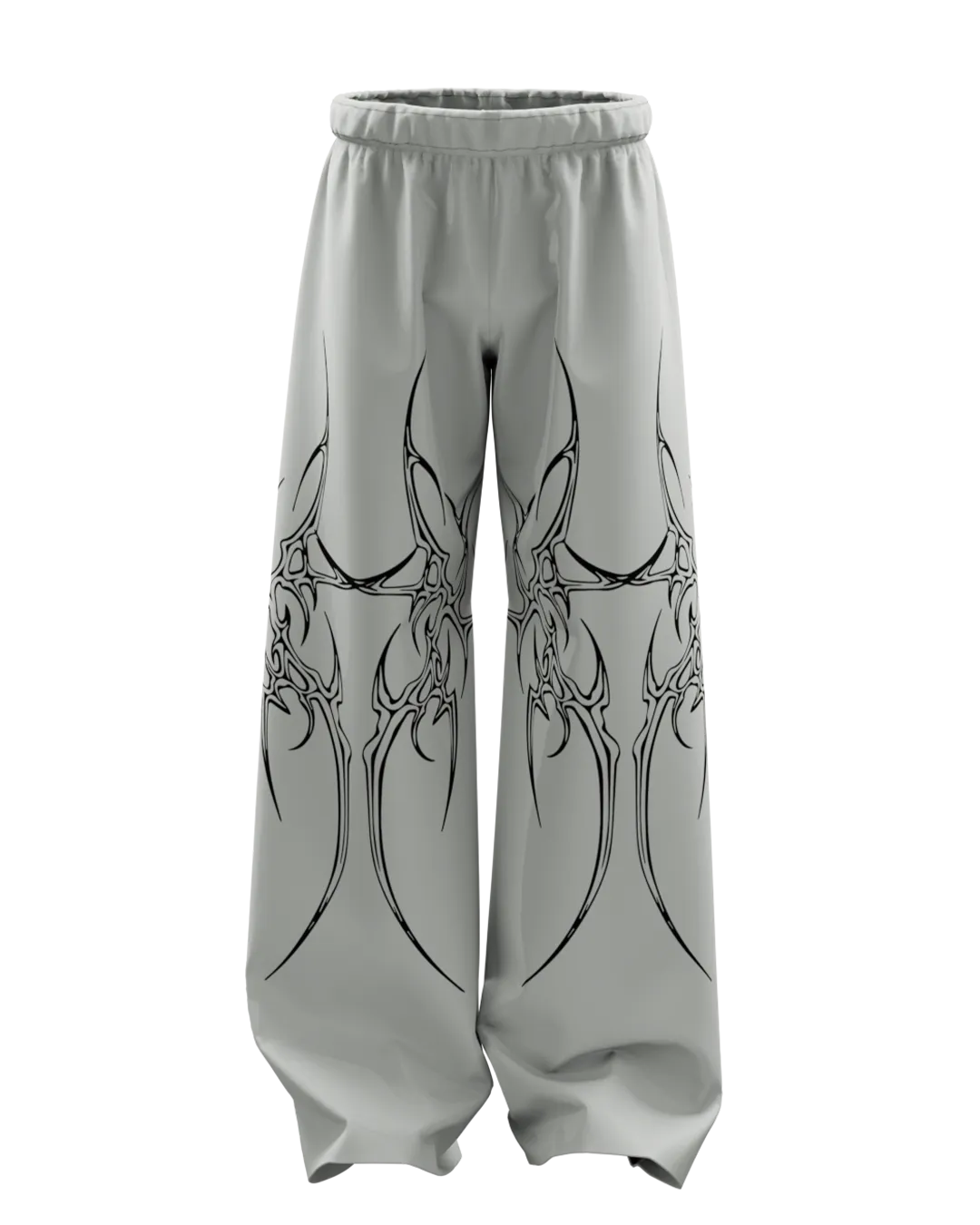 Grey Mutation Unisex Straight Fit Baggy Pants