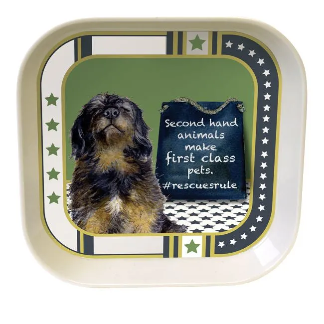Little Dog Laughed Bamboo Trinket Tray Rescues Rule 08