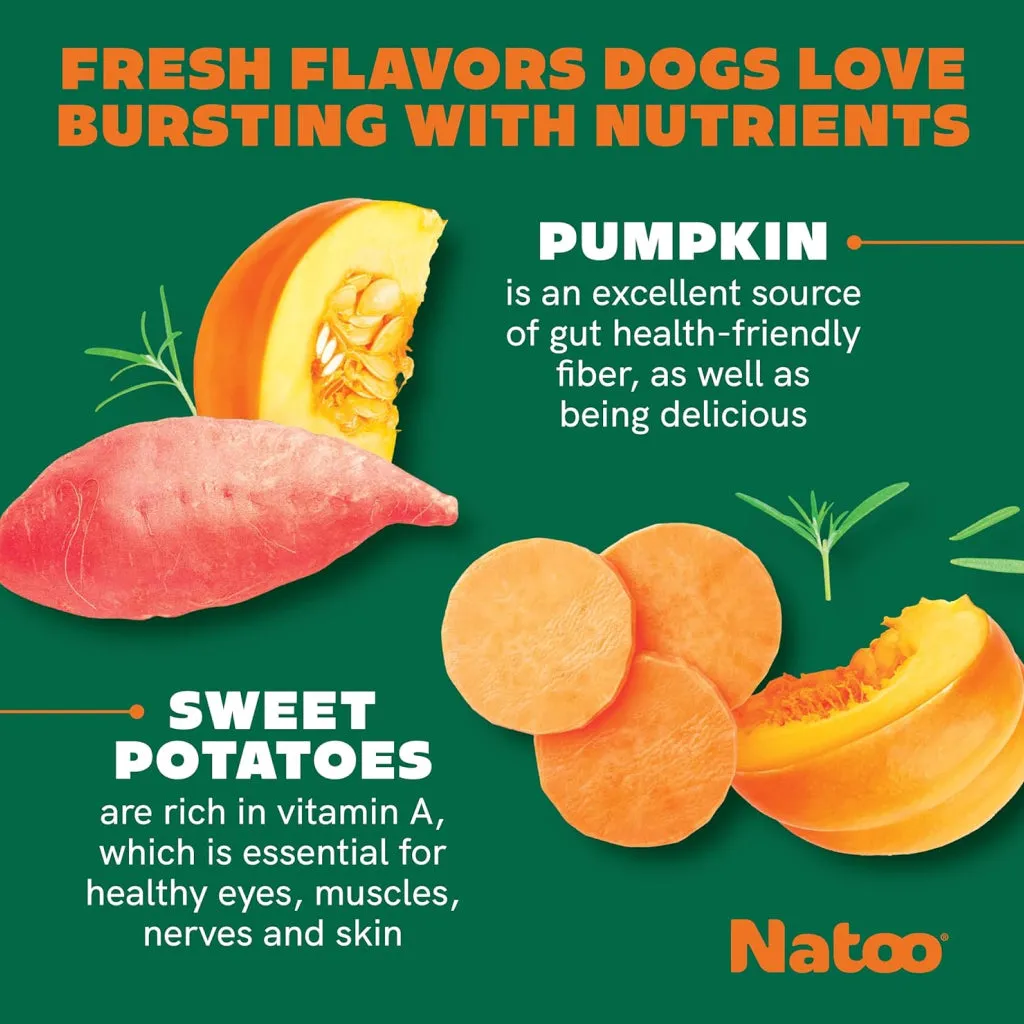 Natoo Crunchy Biscuits Sweet Potato & Pumpkin Flavor Dog Treats,  8-oz