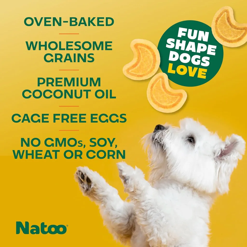 Natoo Crunchy Biscuits Sweet Potato & Pumpkin Flavor Dog Treats,  8-oz