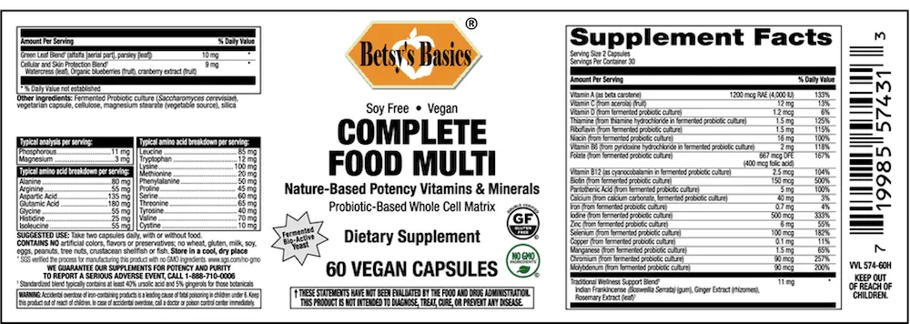 (NEW) Complete Food Multi, 60 vcap (item 574)