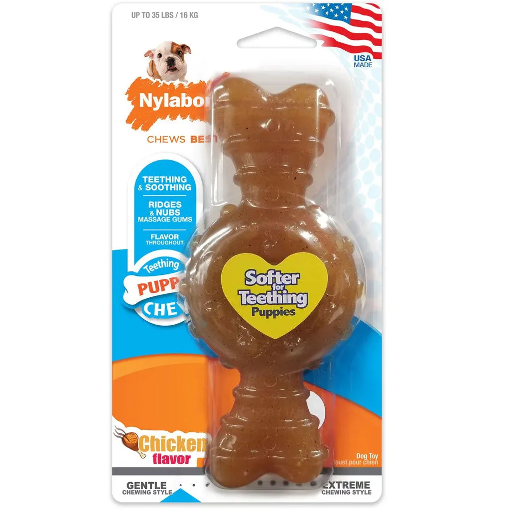Nylabone Puppy Chew Ring Chicken Flavored Puppy Chew Toy
