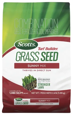 Scotts Turf Builder 18035 4-0-0 Grass Seed, Sunny Mix, 2.4 lb Bag :BAG: QUANTITY: 1