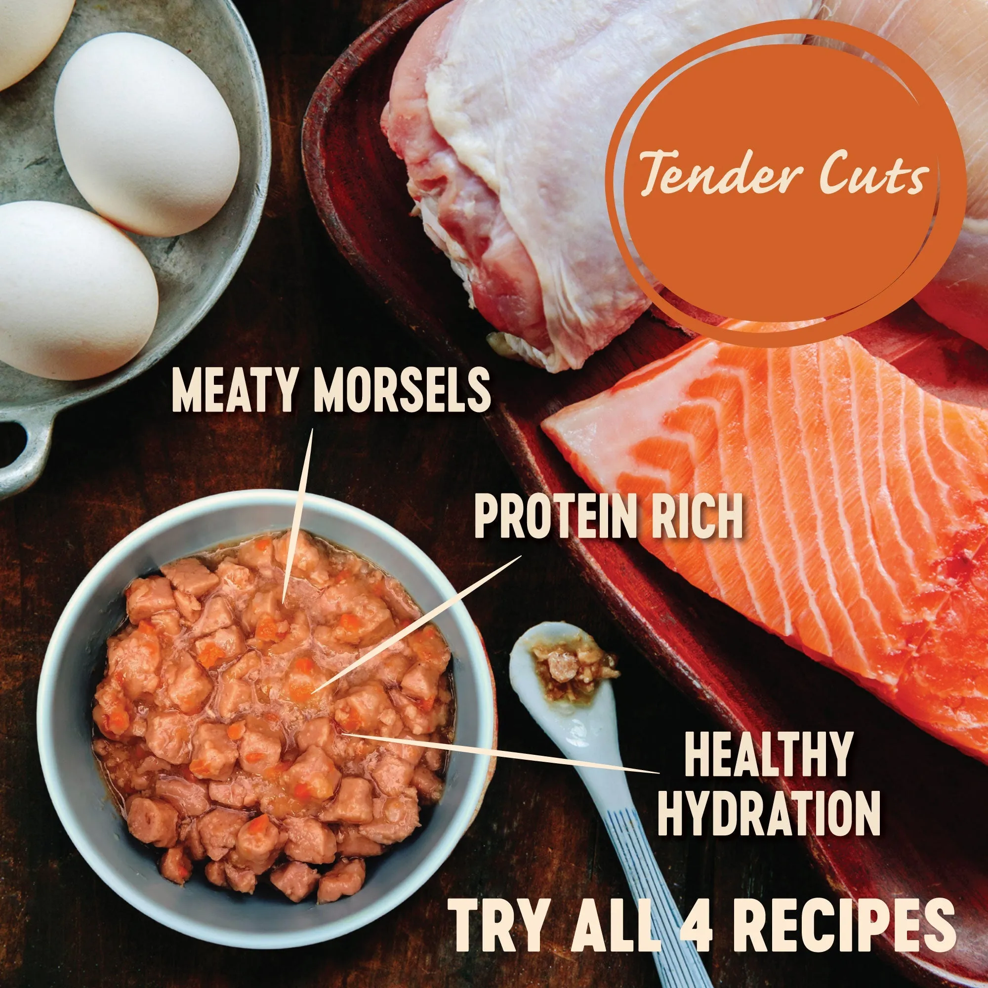 Wellness CORE Tender Cuts with Salmon and Tuna in Gravy Wet Cat Food 85g x 8