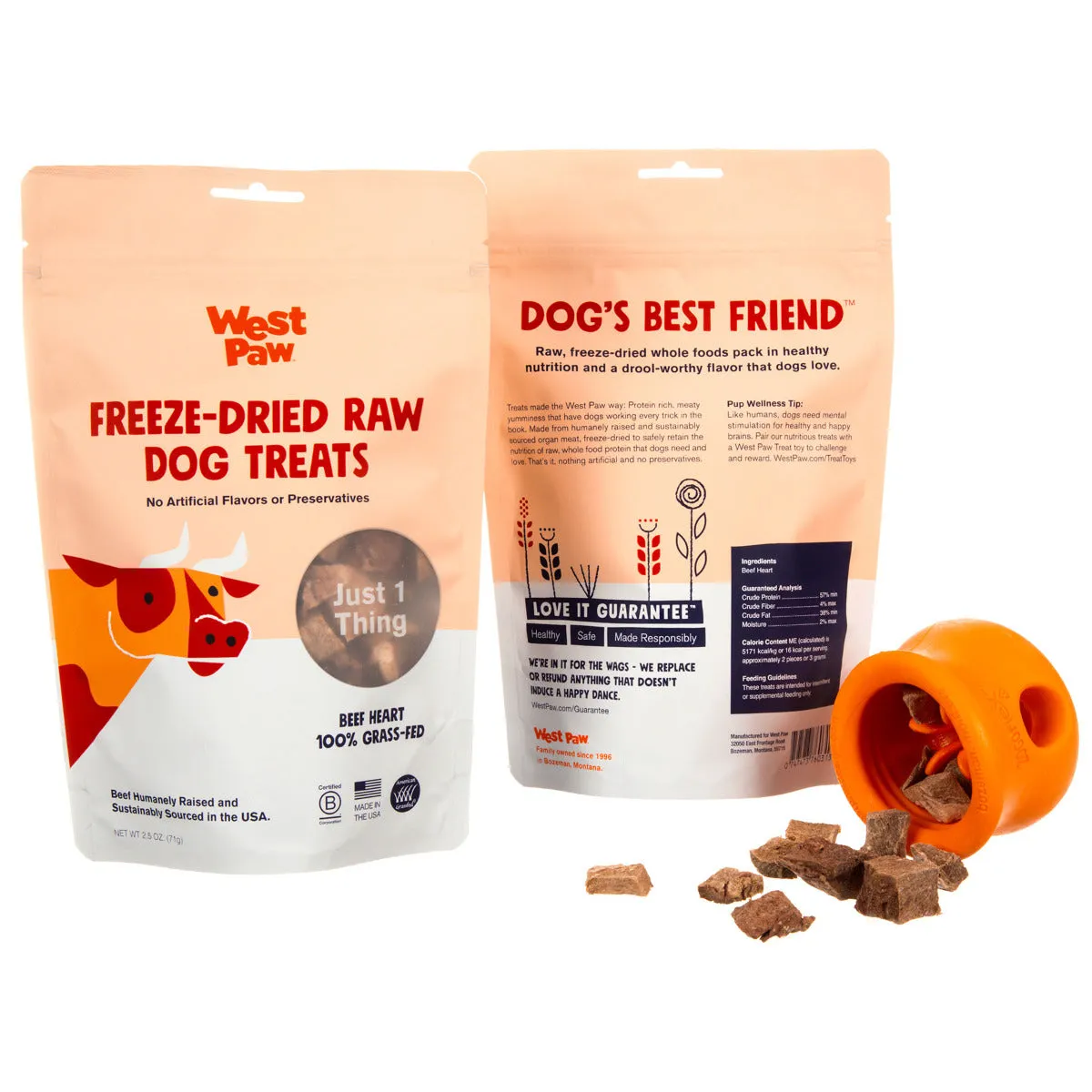 West Paw Beef Heart Single Ingredient Dog Treat