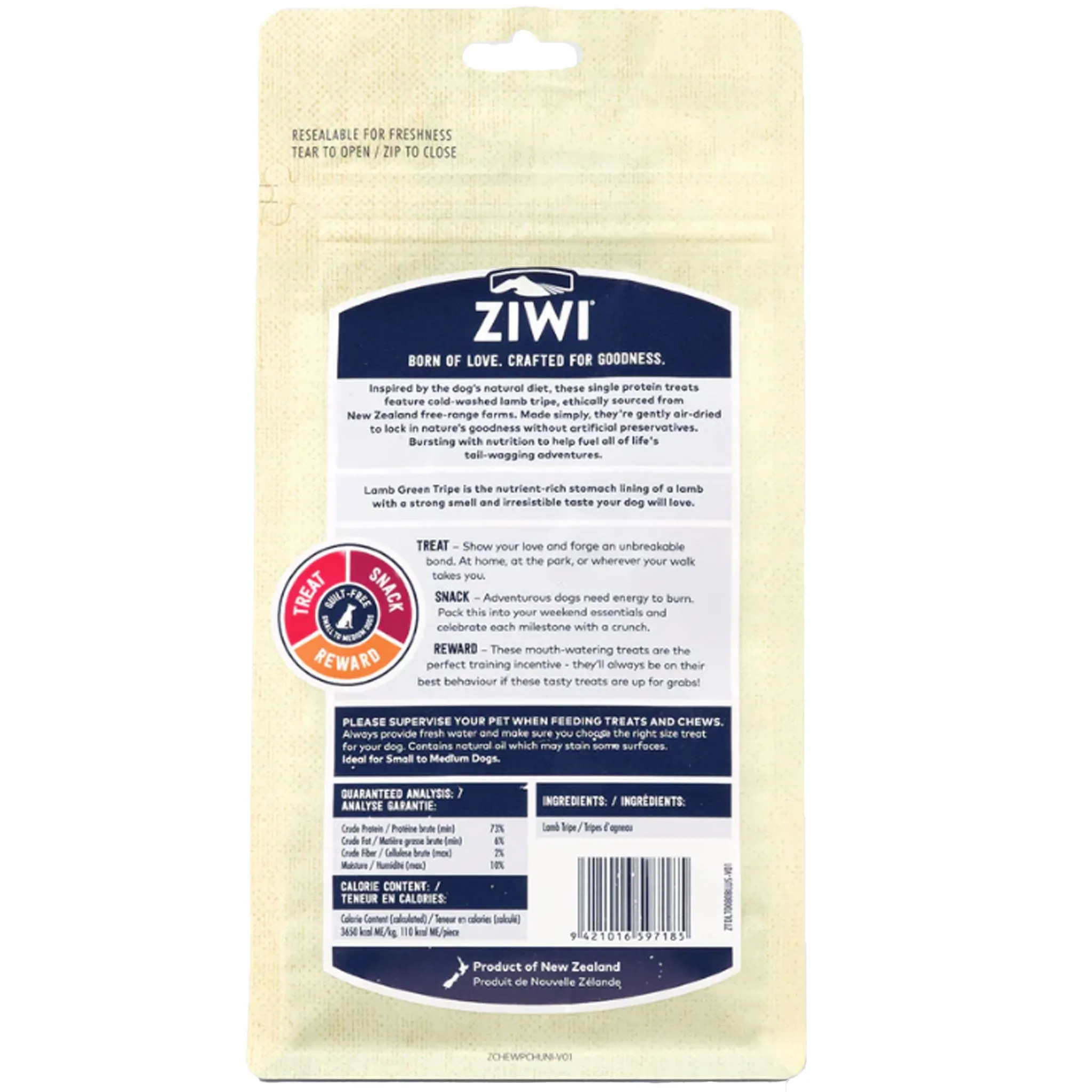 Ziwi Lamb Green Tripe Dog Chew - 2.8oz